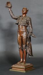 DUBUCAND A.E Fils (XIX's-XX's) : Le Toréador. Bronze à patine...