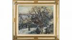 Arbit BLATAS (1908-1999). " Jardin en ville en hiver "....