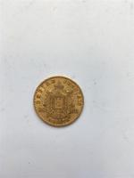 Une PIECE de 20 Francs or, Napoléon III Tête laurée....