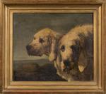 Ecole française du XIXe siècle " Les deux chiens de...