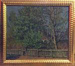 Frank Louis BEHRENS (1883-1945) "La clôture". Huile sur toile, signée...