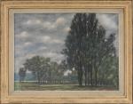 Adrien GODIEN ( 1873-1949) " L'allée entre les arbres "....