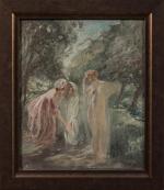 Otto VAUTHIER (1863-1919), "les trois amies". Huile sur toile, signée...