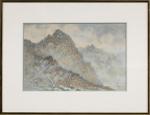 José MINGRET (1880-1969), " Première neige sur les sommets "....
