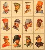 MILITARIA : 12 jolies cartes couleur illustrées par DUPUIS (séries...