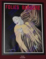 Affiche Folies Bergère :
Affiche représentant un personnage Lunaire « mime Severin dans...
