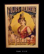 Affiche Folies Bergère - La Belle Fatma. Circa 1900
Affiche du...