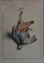 Edouard TRAVIES (1809-c.1869)
La perdrix rouge
Estampe signée
59.5 x 42 cm à...