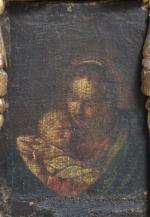 ECOLE FRANCAISE du XVIIIème
Vierge à l'enfant
Huile sur toile
15.5 x 11.5...