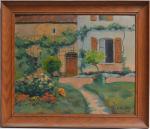 Louis SUIRE (1899-1987)
Paysage dans la cour de la maison, 1944....