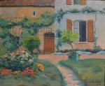 Louis SUIRE (1899-1987)
Paysage dans la cour de la maison, 1944....
