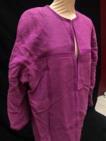 CLEMENTINE Couture - VESTE mi longue violette. Sans fermeture. Manches...