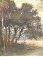 Tristan LACROIX (1849-1914), Paysage, huile sur panneau signée en bas...