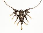 PENDENTIF "Insecte" en argent 800/°° orné de diamants taille ancienne,...