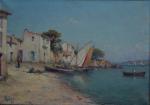 MALFROY (XIX-XXème)
Port Ranquet
Huile sur toile signée en bas à gauche,...