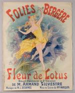 Jules Chéret (1836-1932). " Fleur de lotus / Folies Bergère...