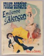 Jules Chéret (1836-1932). " Emilienne d'Alençon / Folies Bergère "....