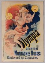 Jules Chéret (1836-1932). " Anciennes montagnes russes / Olympia "....