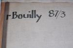 BOUILLY René (1921-2019) Monochrome noir
Technique mixte / toile
Signée au dos,...