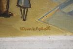 DANWALK Daniel (1909-?), L'Arrivée au Port, huile sur toile signée...