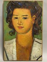 Louis LATAPIE (1891-1972) "Portrait d'Eloizabeth" huile sur toile signée en...