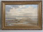 DULUC Noëly (1864-1952)
"Plage à marée basse" huile sur toile signée...