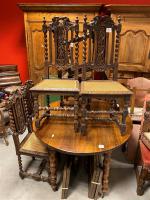TABLE de salle à manger en bois tourné époque XIXe...