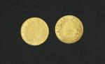 * Deux pièces de 5 Francs or Napoléon III -...