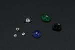 Petit lot de pierres : quatre diamants ronds brillants (1x...
