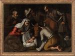 ECOLE FRANCAISE vers 1620, entourage de Jean BOUCHER. "L'Adoration des...