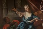 Ecole PIEMONTAISE vers 1740. Jeune femme à la bulle de...