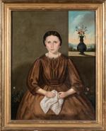 de FERRAND (Actif au XIXème siècle). Portrait de Marie Gros....