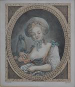 d'après SAINT QUENTIN, 
gravé par Jean-François JANINET (1752-1814)
Jeunes filles au...