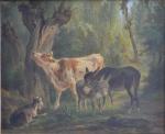 ECOLE FRANCAISE du XIXème
Les animaux dans le sous bois
Huile sur...