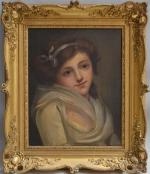 ECOLE FRANCAISE du XIXème
Portrait de jeune fille au ruban
Huile sur...