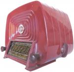 DUCRETET L2523 en plastique rouge, 1955, secteur a 5 lampes....