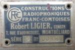Constructions Radiophoniques  Franc-Comtoises R LIGIER Serie B en bois,...