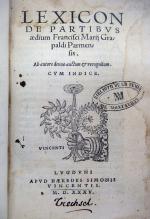 GRAPALDO (Francesco Mario). Lexicon de partibus. Lyon, M. & G....