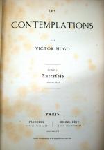 HUGO (Victor). Contemplations. Paris, Pagnerre & Lévy, 1856. 2 vol....