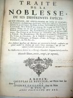 LA ROQUE (Gilles-André de). Traité de la noblesse, de ses...