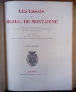 MONTAIGNE (Michel de) Les Essais publiés d'après l'exemplaire de Bordeaux,...