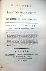[RÉVOLUTION] Lot de 5 plaquettes XVIIIe sur la Révolution :
-...