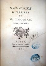 THOMAS (Antoine Léonard). OEuvres diverses de M. Thomas. Lyon, Perisse,...