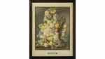Joseph NIGG (1782-1863)."Bouquets de fleur sur un entablement". Deux chromo-lithographies...
