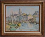 Georges LHERMITTE (1882-1967)
Le Croisic, avant port
Huile sur carton toilé signée...