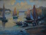Emmanuel JANSSENS (1870-c.1930)
Port breton, le retour de la pêche aux...