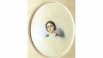 JUILLERAT Clotilde (1806-1904) : Portrait de jeune femme. Pastel et...