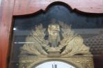 Joseph DENY à Saint-Mards-en-Othe. Horloge comtoise XIX's en bois, cadran...