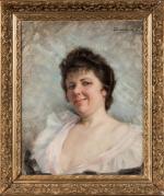 Pierre BONNAUD (1865-1930),
Portrait de femme,
Huile sur toile,
Signé en haut à...