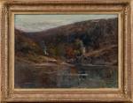 Emile NOIROT (1853-1924). "Lac de Montagne" 1906 . Huile sur...